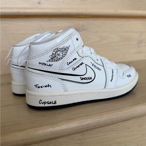 Limited Nike Jordan Kids White and Black Sneakers Toddler 11C